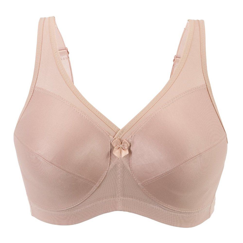 Set of 3! 50B Magic Lift Bra (COTTON-BLEND) Wireless (Active-Support) Nude NEW